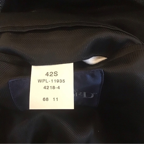 Stafford Vtg Gray Barleycorn Tweed Lambswool 3 Button Notch Collar Blazer 42 S - Picture 14 of 15